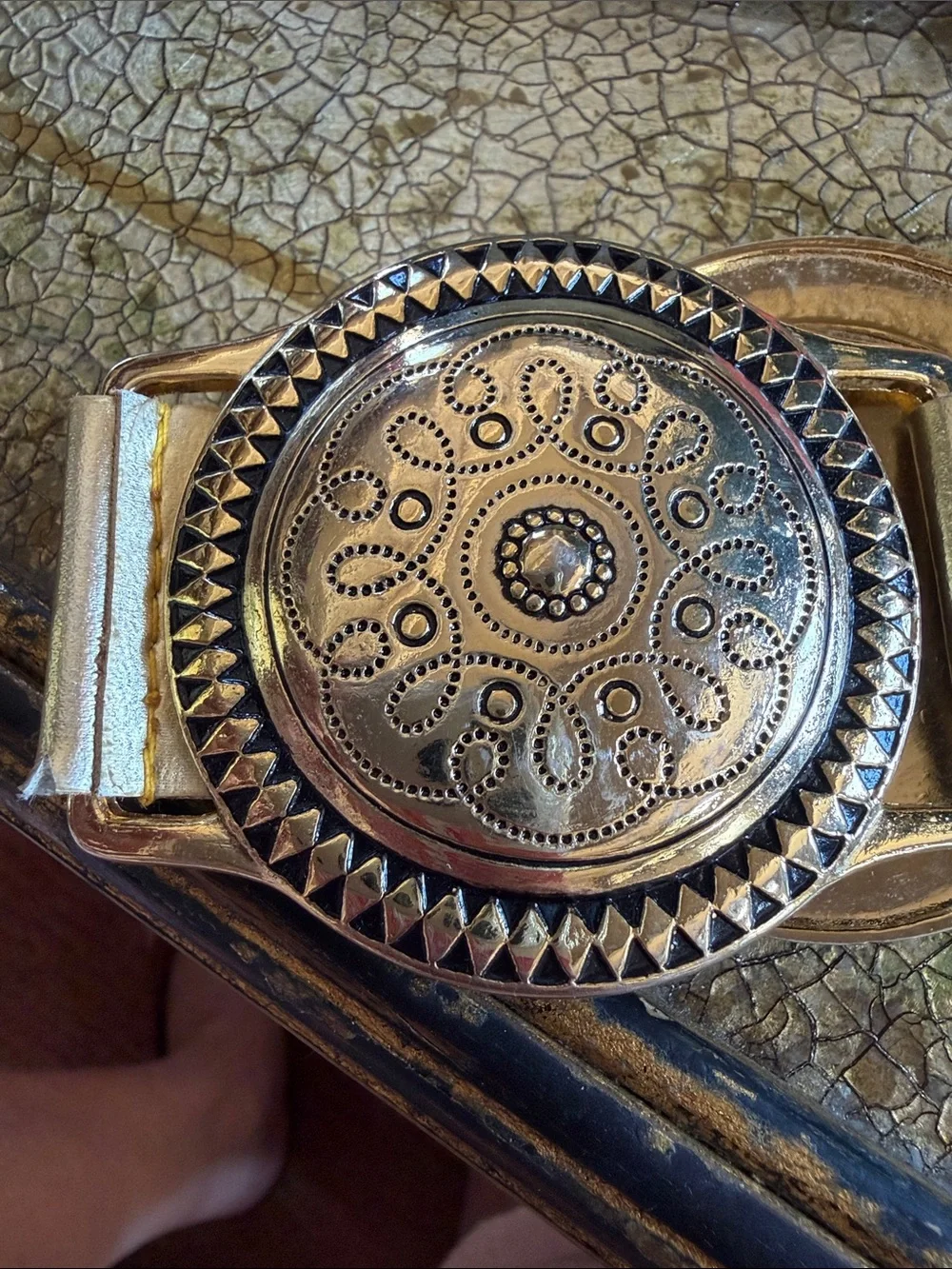 Vintage Captiva Collectibles Gold Concho Medallion Belt Size Small